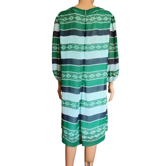 Eva Mendes NY & Co Green Striped Dress - Picture 6 of 8